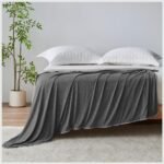 Soft Cooling Blanket Lightweight Throw for Summer - Charcoal - Image 2