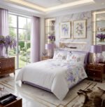 Polycotton Floral Complete Bedding Set - Grey