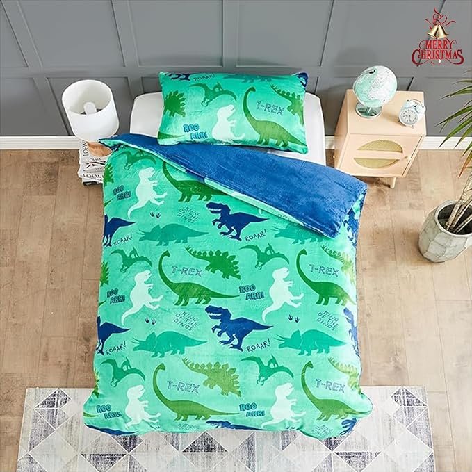 Teddy Bear Kids Dinosaur Roar Duvet Cover Set