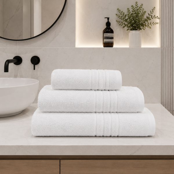 Super Absorbent Face Towel Set - White