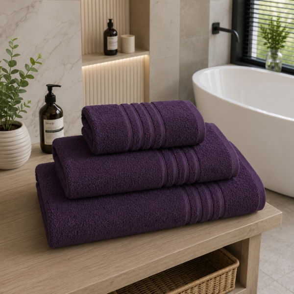 Highly Absorbent Quick Dry Towel Set - Purple