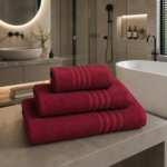 Highly Absorbent Quick Dry Towel Set - Red