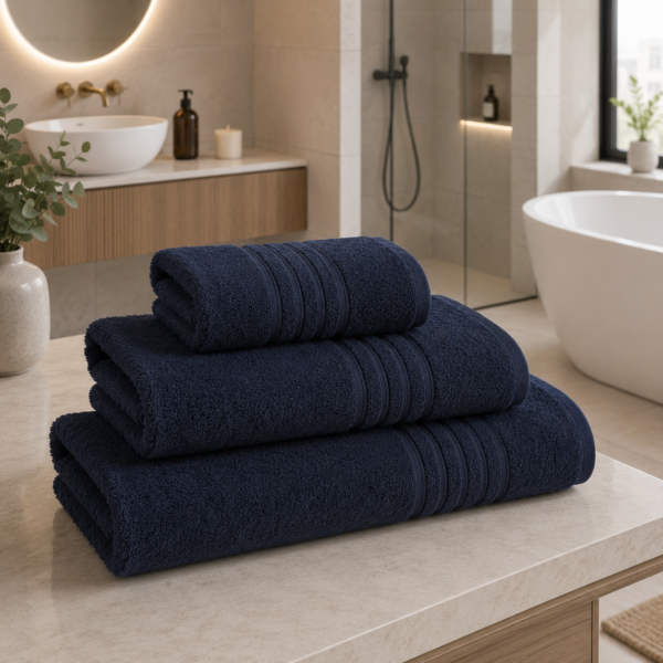 Highly Absorbent Quick Dry Towel Set - Navy