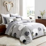 Soft Reversible Animal Duvet Cover Set - Grey