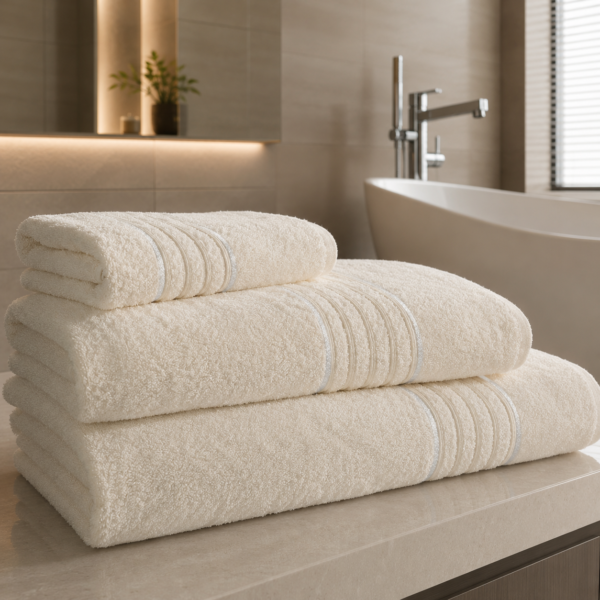 Highly Absorbent Quick Dry Towel Set - Cream