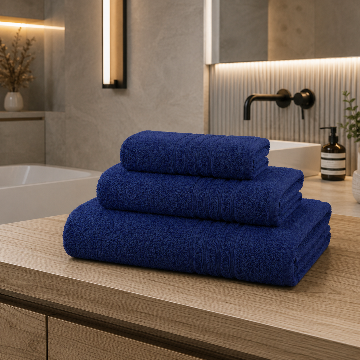 1 Highly Absorbent Quick Dry Towel Set - Blue