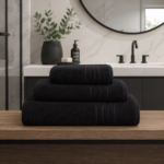 Highly Absorbent Quick Dry Towel Set - Black