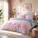 Reversible Floral Duvet Cover Sets - Duck Egg