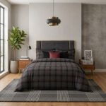 Checked Plaid Complete Bedding Set - Charcoal