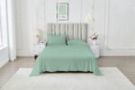 4 Piece Soft Plain Bed Sheet Set - Sage Green