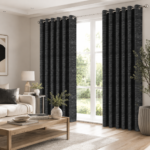 Velvet Blackout Curtains For Home Décor - Charcoal