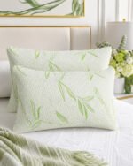 2 Pack Luxury Bamboo Memory Pillows - White