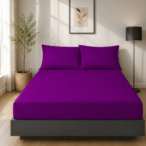 Non Iron Extra Deep Fitted Sheet - Berry