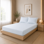 Non Iron Extra Deep Fitted Sheet - Sky Blue