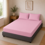 Non Iron Extra Deep Fitted Sheet - Pink