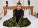 Luxury Fluffy Fleece Couch Throw - Sage Green - Image 7