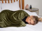 Luxury Fluffy Fleece Couch Throw - Sage Green - Image 9