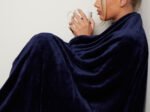 Luxury Fluffy Fleece Couch Throw - Navy - Image 10