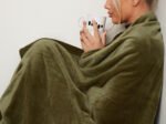 Luxury Fluffy Fleece Couch Throw - Sage Green - Image 10