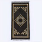 Luxury Greek Key Non Slip Area Rug - Black - Image 5