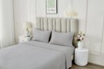 4 Piece Soft Plain Bed Sheet Set - Grey