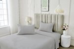 4 Piece Soft Plain Bed Sheet Set - Grey