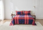 Soft Printed Fleece Bedding Sheet Set - Red