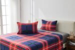 Soft Printed Fleece Bedding Sheet Set - Red