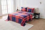 Soft Printed Fleece Bedding Sheet Set - Red