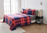 Soft Printed Fleece Bedding Sheet Set - Red