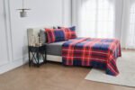 Soft Printed Fleece Bedding Sheet Set - Red