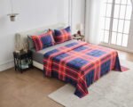 Soft Printed Fleece Bedding Sheet Set - Red