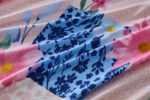 Soft Printed Fleece Bedding Sheet Set - Pink/Navy