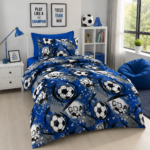 Soccer Ball Kids Duvet Cover Set - Multi