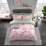 Floral Complete Bedding Set Polycotton - Pink