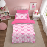 Cute Hearts Kids Duvet Cover Set- Multi