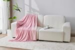 Soft Cooling Blanket Lightweight Throw for Summer - Pink - Image 3