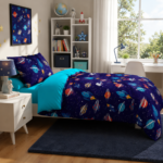 Boys Space Explorer Duvet Cover Set - Dark Blue
