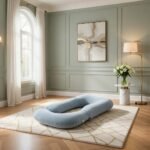 J Shaped Cuddle Cushion Full Body Pillow - Grey - Image 2