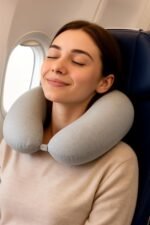 100% Polyester Adjustable Neck Pillow - Grey - Image 2
