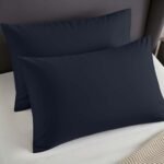 2 Pack Soft Plain Dyed Pillowcases - Navy