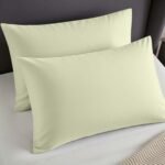2 Pack Soft Plain Dyed Pillowcases - Cream