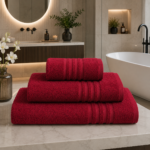 Highly Absorbent Quick Dry Towel Set - Red