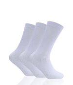 12 Pack Men’s Large Size Socks - White