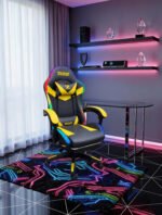 Luxury Musical Gaming Chair - Yellow/Black - Image 3