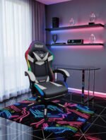 Luxury Musical Gaming Chair - White/Black - Image 3