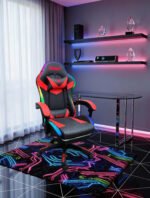 Luxury Musical Gaming Chair - Red/Black - Image 3