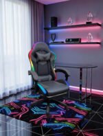 Luxury Musical Gaming Chair - Grey/Black - Image 3