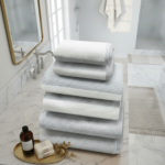 Soft Hotel Quality Striped Towel Set - Grey