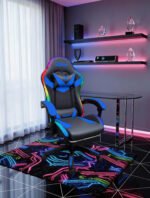 Luxury Musical Gaming Chair - Blue/Black - Image 3